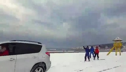 Skijim në plazhin e madh të Ulqinit