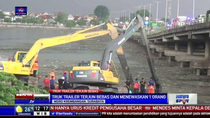Truk Trailer Terjun Bebas, 1 Orang Tewas