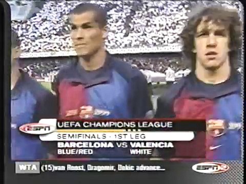 02.05.2000 - 1999-2000 UEFA Champions League Semi Final 1st Leg Valencia CF 4-1 Barcelona