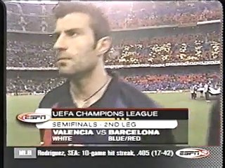 Download Video: 10.05.2000 - 1999-2000 UEFA Champions League Semi Final 2nd Leg Barcelona 2-1 Valencia CF