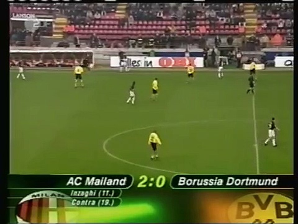 11.04.2002 - 2001-2002 UEFA Cup Semi Final 2nd Leg AC Milan 3-1 Borussia Dortmund
