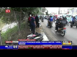 Diduga Depresi, Mobil Tabrak Enam Motor dan Mobil