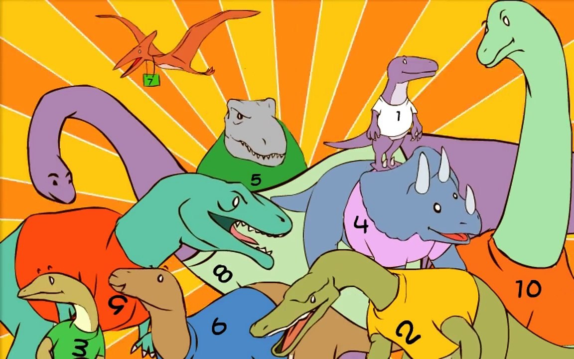 Learn Numbers 1-10 with Dinosaur   Kids Songs Lyrics   Nursery Rhymes