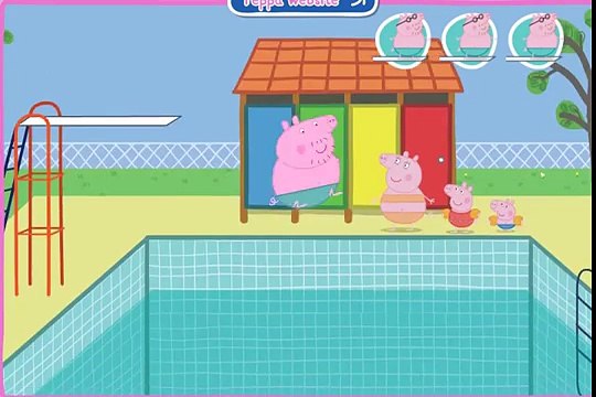 Peppa Pig Games - Peppa Pig Swimming And Diving Game - Daddy Pigs big splash