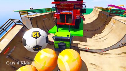 Fun Color Truck on Cars with Spiderman Cartoon Videos for Kids   Learn Colours for Children