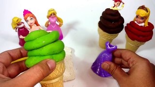 #Disney Princess Enjoying a Play Doh Picnic Lunch Sandwich and FruitKids Fun Ice Cream Play  dough