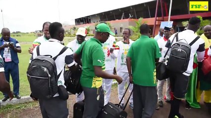 Arrivée des Lions au Gabon