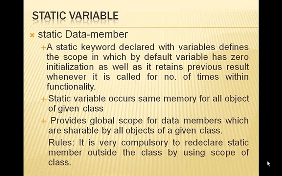 C++ Tutorial for Beginners - 7 - Static Data Member  Static Methods