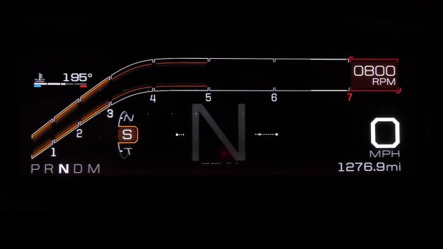Panel digital del Ford GT 2017
