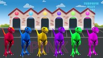 Learn Colors Dinosaurs Color Garage for Children | Colors with Dinosaur Cartoons Baby Color Songs
