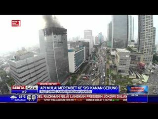 Pantauan Kondisi Kebakaran Wisma Kosgoro Melalui Drone
