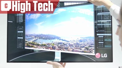 Aperçu de l'écran HD LG 32UD99 lors du CES 2017