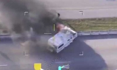 Poursuivi par la police, son véhicule prend feu !