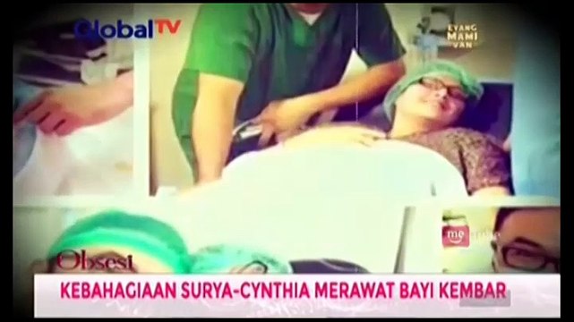 Serunya Pasangan Surya Saputra dan Cynthia Lamusu Merawat Sendiri Si Kembar
