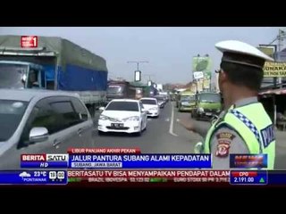 Jalur Pantura Subang Dipadati Kendaraan