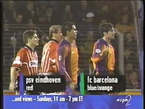 10.12.1997 - 1997-1998 UEFA Champions League Group C Matchday 6 PSV Eindhoven 2-2 Barcelona