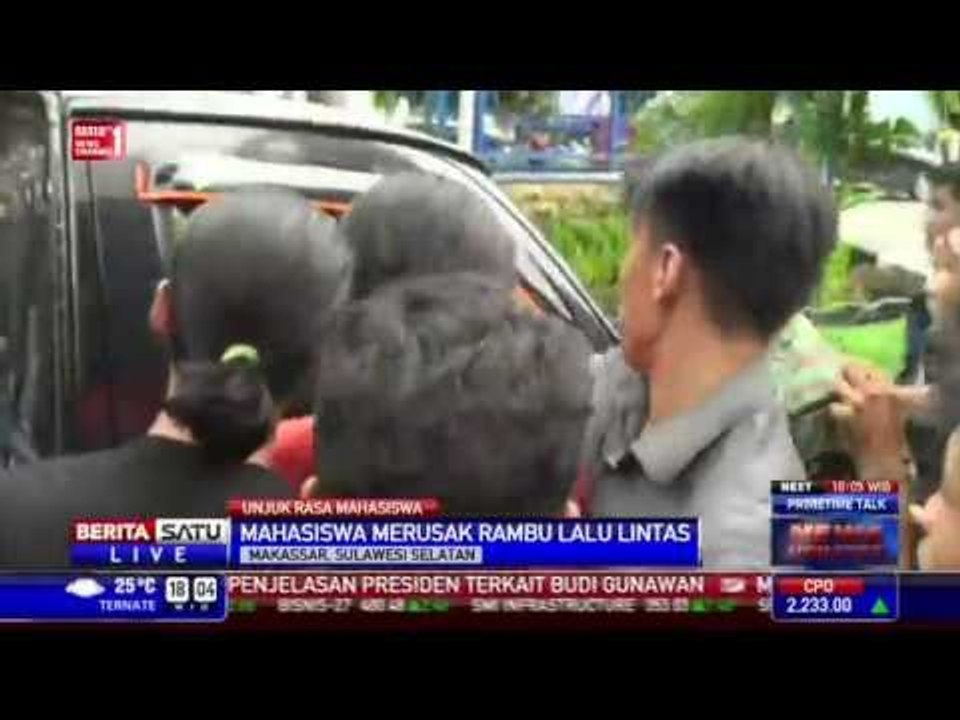 Demo Mahasiswa HMI di Makassar Berujung Anarkis