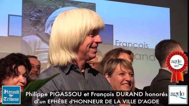 AGDE - Philippe PIGASSOU et François DURAND honorés d'un EPHÈBE D'HONNEUR DE LA VILLE D'AGDE