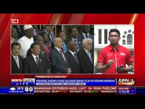 Jokowi Pimpin Delegasi KAA Salat Jumat di Mesjid Raya