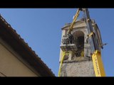 Preci (PG) - Terremoto, opere chiesa S.Giovanni a Castelvecchio (13.01.17)