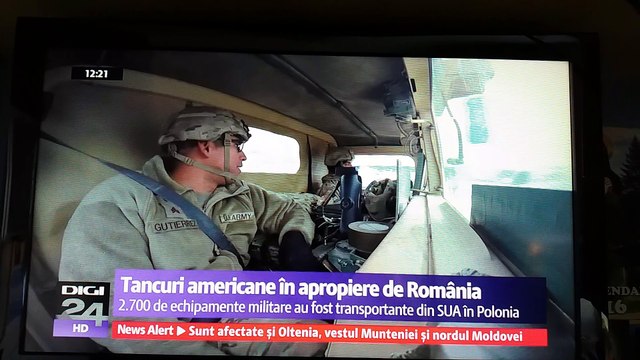 US Army armored vehicles arrived in Poland 13.Ian.2017 - Next destination Kogalniceanu American base from Romania.