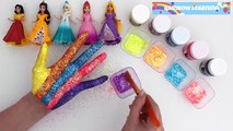 Disney Princess Body Painting Learning Colors for Children with Finger Family Nursery Rhymes