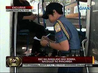 24 Oras (103111) EXCLUSIVE: bag na inakalang may bomba, nagdulot ng takot