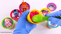 Learn Colors Team Umizoomi Disney Frozen Mickey Mouse PJ Masks Play-Doh Surprise Tubs!
