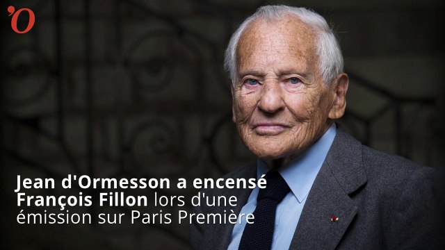 Présidentielle 2017 : Jean d'Ormesson encense François Fillon