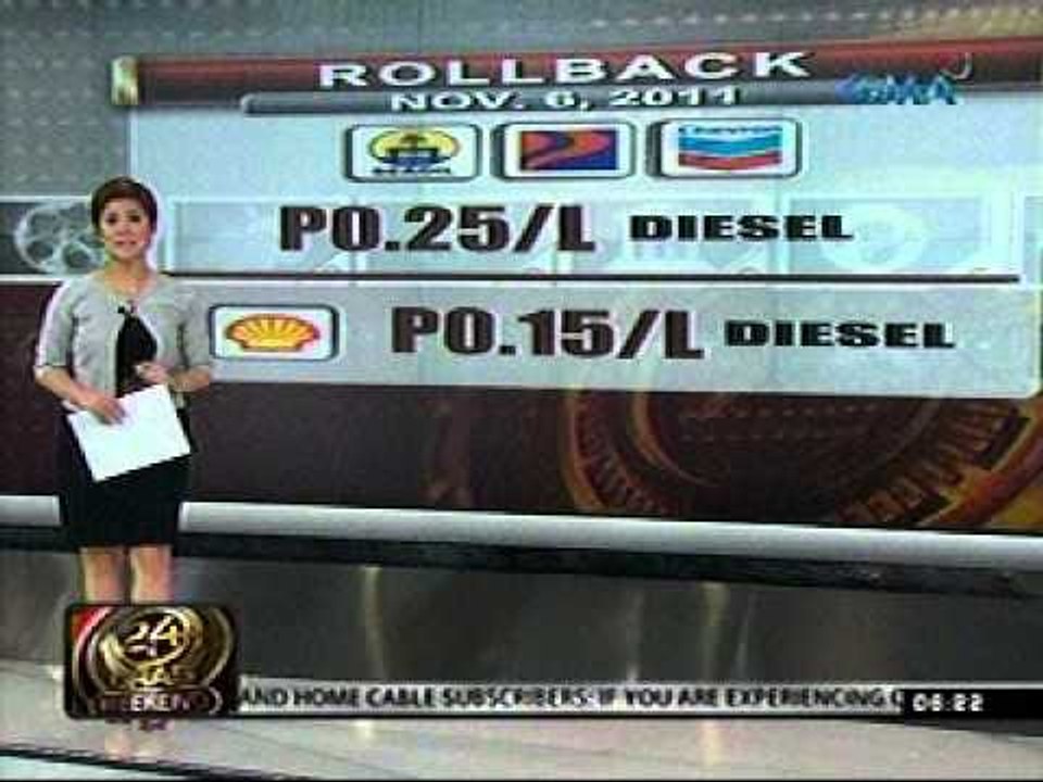 Oil price rollback