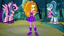 My Little Pony Transforms - The Dazzlings Ponies into Equestria Girls into Evil Girls