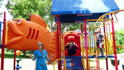 Frozen Elsa Breaks Arm Baby Spider-man vs Joker vs Super Man Thor Spidergirl Funny Prank | Comic