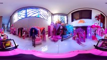 360 Video - BARBIE and KEN Dolls Beach Cruiser Vehicle Tour to Dollhouses-OgFEP22TVb4