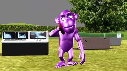 Five Little Monkeys Jumping on the Bed Nursery Rhyme - Cartoon Animation Rhymes for Children