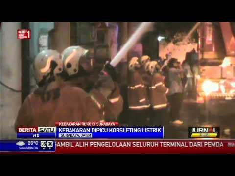 Korsleting Listrik, Kompleks Ruko di Surabaya Terbakar