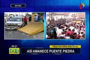 Puente Piedra: vías afectadas tras desmanes durante protesta contra peaje