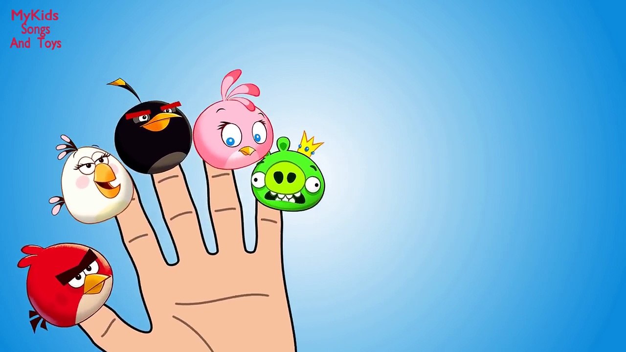 Lollipops Finger Family Funny Song Angry Birds Red Matilda Bomb Hal Nursery Rhyme