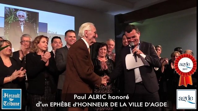 AGDE - Paul ALRIC honoré d'un EPHÈBE d'HONNEUR DE LA VILLE D'AGDE