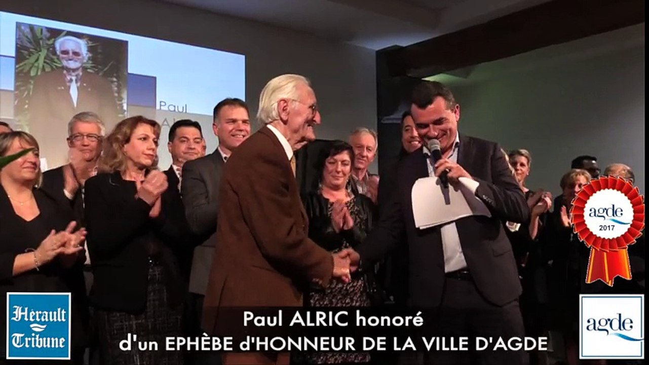 AGDE - Paul ALRIC  honoré d'un EPHÈBE d'HONNEUR DE LA VILLE D'AGDE