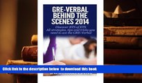 PDF [FREE] DOWNLOAD  GRE-Verbal Behind The Scenes: Discover BTS of ETS FOR IPAD