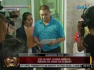 24 Oras: COC ni Rep. Gloria Arroyo, inihain ng anak na si Mickey