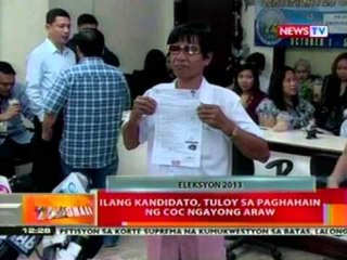 BT: Ilang kandidato, tuloy sa paghahain ng COC ngayong araw