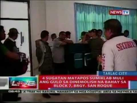 NTL: 4 sugatan matapos sumiklab muli ang gulo sa dinemolish na bahay sa brgy. San Roque
