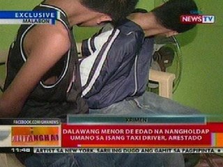 BT: 2 menor de edad na nangholdap ng taxi driver sa Malabon, arestado