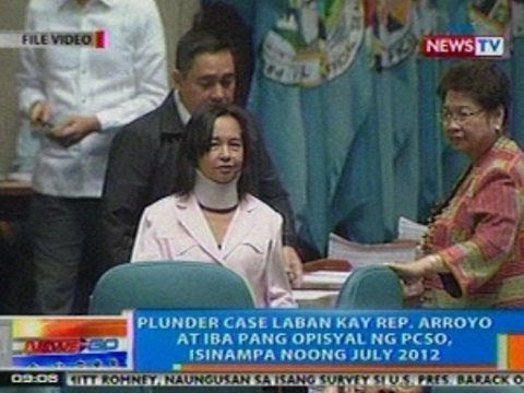 NTG: Plunder case vs Rep. Arroyo at iba pang opisyal ng PCSO, isinampa noong July 2012