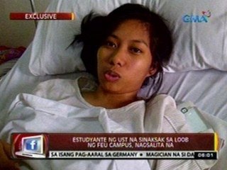 24 Oras: Estudyante ng UST na sinaksak   sa loob ng FEU campus, nagsalita na