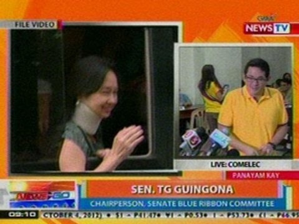 NTG: Panayam kay Sen. TG Guingona, Chairperson, Senate Blue Ribbon Committee (Oct. 5, 2012)