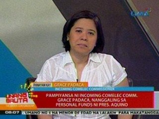UB: Panayam kay Grace Padaca, incoming Comelec Commissioner (Oct. 5, 2012)