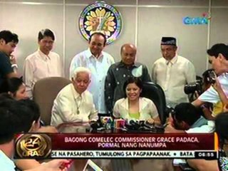 24 Oras: Bagong Comelec commissioner Grace Padaca,pormal nang nanumpa