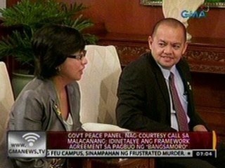24 Oras: Gov't Peace Panel, nag-courtesy call sa Malacañang